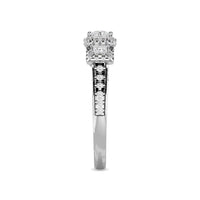 Thumbnail for Diamond 3/4 Ct.Tw. Round and Princess Bridal Ring in 14K White Gold