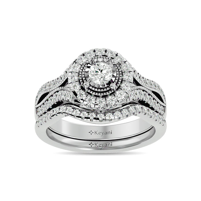 Diamond 3/4 Ct.Tw. Bridal Ring in 14K White Gold