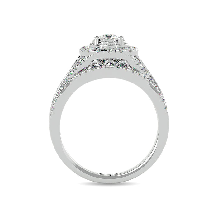 Diamond 3/4 Ct.Tw. Bridal Ring in 14K White Gold