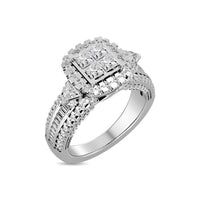 Thumbnail for Diamond 1 3/4 Ct.Tw. Round and Princess Bridal Ring in 14K White Gold