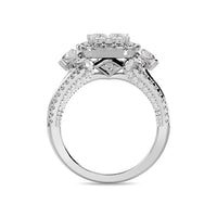 Thumbnail for Diamond 1 3/4 Ct.Tw. Round and Princess Bridal Ring in 14K White Gold