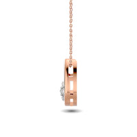 Thumbnail for Diamond Tear Shape Pendant 1/10 ct tw Round Cut in 10K Rose Gold