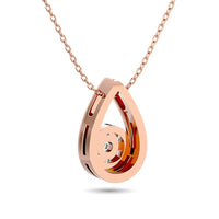 Thumbnail for Diamond Tear Shape Pendant 1/10 ct tw Round Cut in 10K Rose Gold