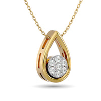 Thumbnail for Diamond Tear Shape Pendant 1/10 ct tw Round Cut in 10K Yellow Gold