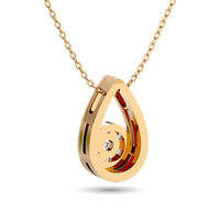 Thumbnail for Diamond Tear Shape Pendant 1/10 ct tw Round Cut in 10K Yellow Gold