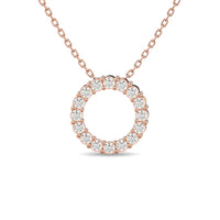 Thumbnail for Diamond 1/4 Ct.Tw. Circle Pendant in 14K Rose Gold