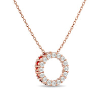 Thumbnail for Diamond 1/4 Ct.Tw. Circle Pendant in 14K Rose Gold