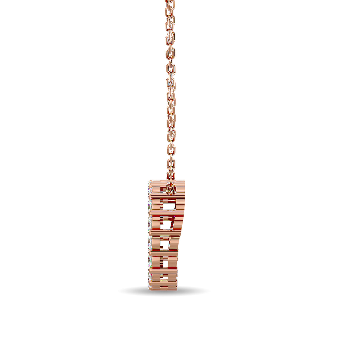 Diamond 1/4 Ct.Tw. Circle Pendant in 14K Rose Gold