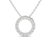 Thumbnail for Diamond 1/4 Ct.Tw. Circle Pendant in 14K White Gold