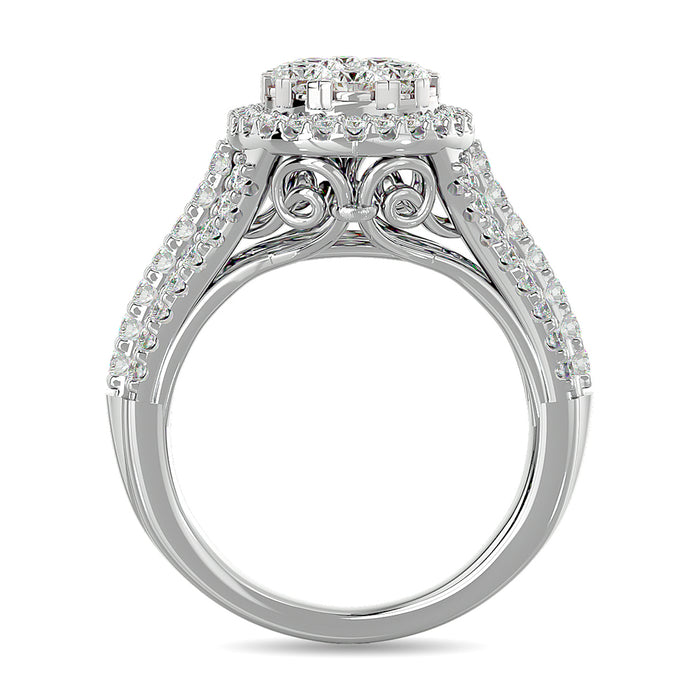 Diamond 2 ct tw Engagement Ring in 14K White Gold