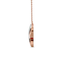 Thumbnail for Diamond 1/8 ct tw Butterfly Necklace in 10K Rose Gold