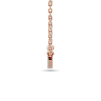 Thumbnail for Diamond Eye Shape Necklace 1/5 ct tw in 10K Rose Gold