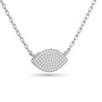 Thumbnail for Diamond Eye Shape Necklace 1/5 ct tw in 10K White Gold