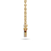 Thumbnail for Diamond Eye Shape Necklace 1/5 ct tw in 10K Yellow Gold