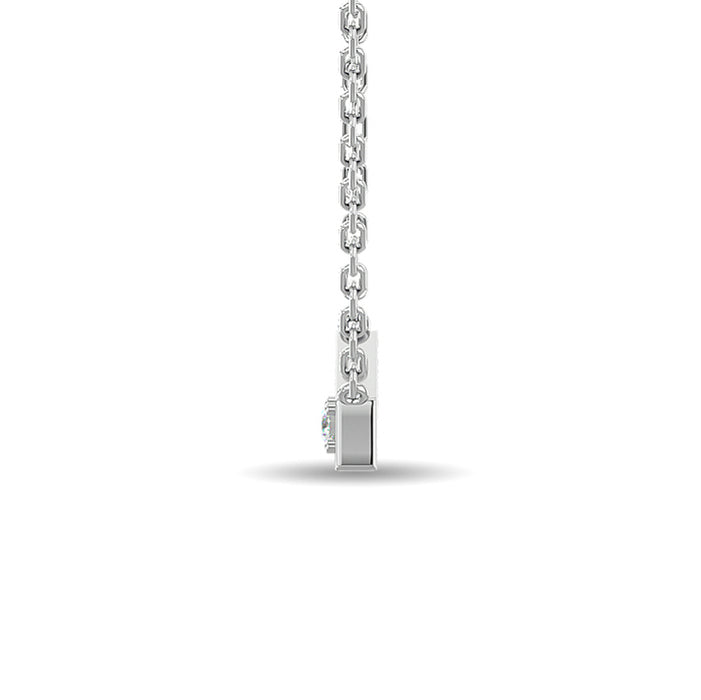 Diamond Bar Necklace 1/20 ct tw in Sterling Silver