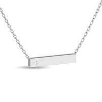 Thumbnail for Diamond Bar Necklace 1/20 ct tw in Sterling Silver