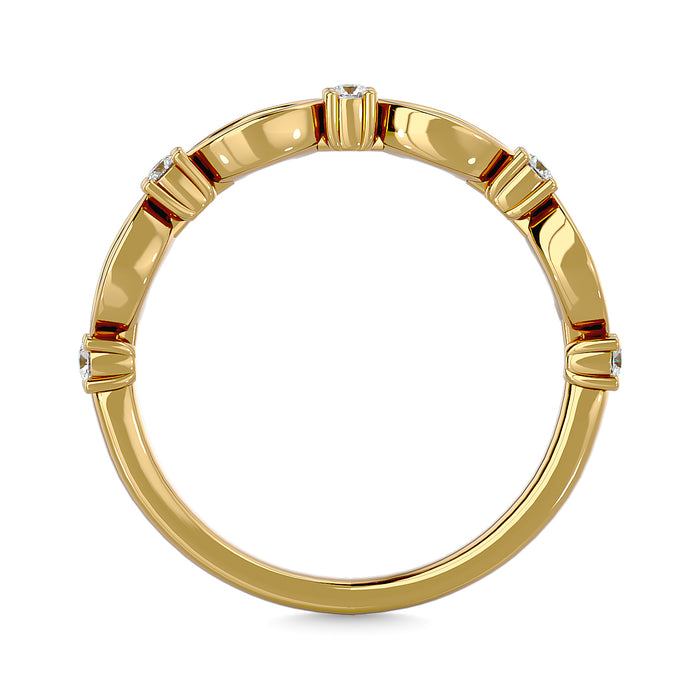 Diamond 1/4 Ct.Tw. Stackable Band in 14K Yellow Gold