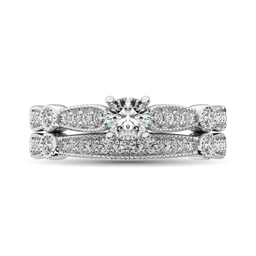 Diamond 1 Ct.Tw. Bridal Ring in 14K White Gold