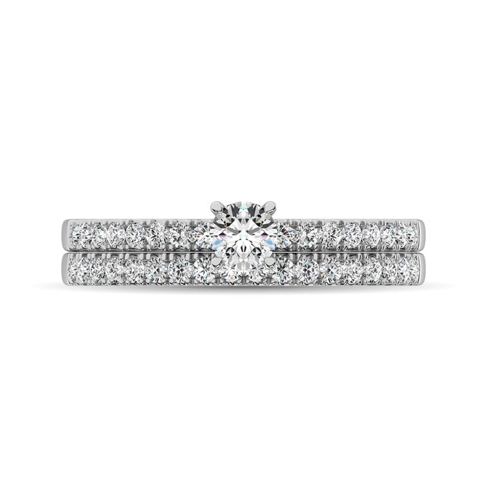 Diamond 1/2 Ct.Tw. Bridal Ring in 14K White Gold