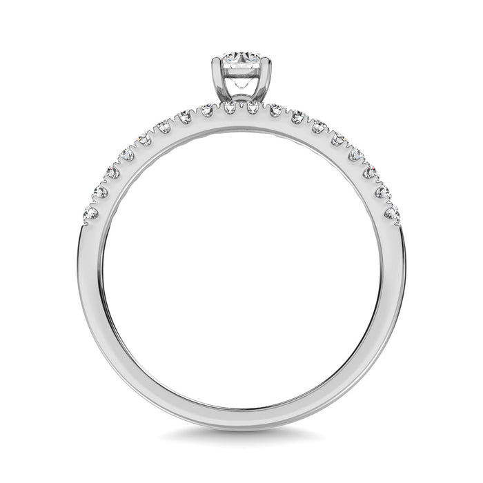 Diamond 1/2 Ct.Tw. Bridal Ring in 14K White Gold