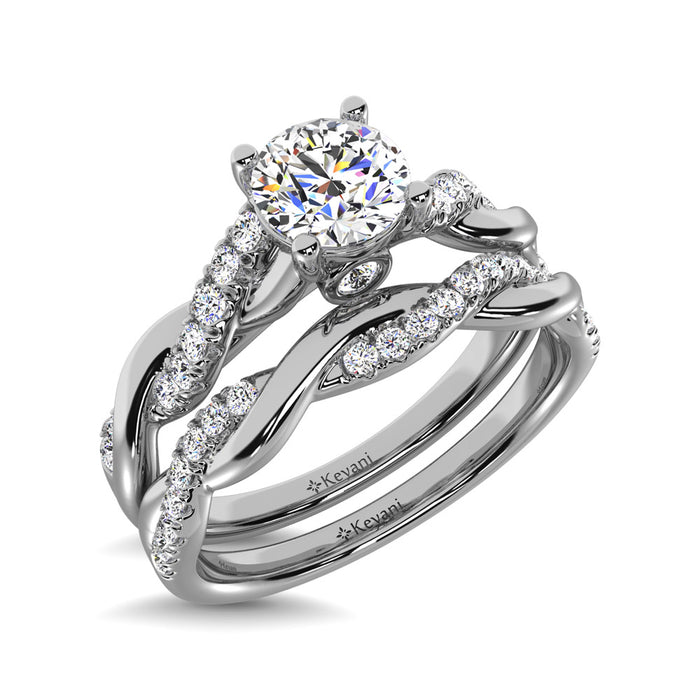 Diamond 3/4 Ct.Tw. Bridal Ring in 14K White Gold