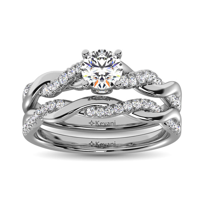 Diamond 3/4 Ct.Tw. Bridal Ring in 14K White Gold