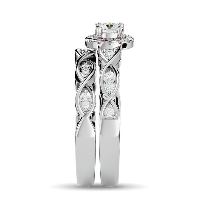 Diamond 1/2 Ct.Tw. Bridal Ring in 14K White Gold