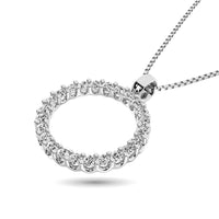 Thumbnail for Diamond Circle Pendant 1/4 ct tw in 14K White Gold