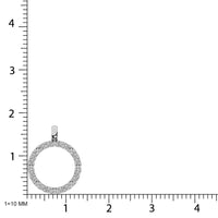 Thumbnail for Diamond Circle Pendant 1/4 ct tw in 14K White Gold