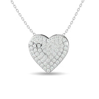 Thumbnail for Diamond Heart Pendant 1/4 ct tw Round Cut in 10K White Gold