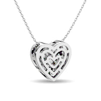 Thumbnail for Diamond Heart Pendant 1/4 ct tw Round Cut in 10K White Gold