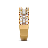 Thumbnail for Diamond 1 Ct.Tw. Round and Baguette Fashion Band in 10K White Gold