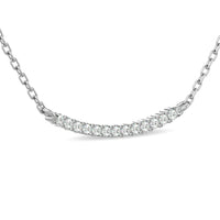 Thumbnail for Diamond Round Cut Fashion Necklace 1/6 ct tw in 10K White Gold