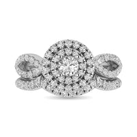 Thumbnail for 14KT White Gold 1Ct.Tw. Diamond keyani Bridal Ring
