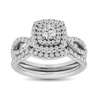 Thumbnail for 14KT White Gold 1Ct.Tw. Diamond keyani Bridal Ring