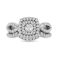 Thumbnail for 14KT White Gold 1Ct.Tw. Diamond keyani Bridal Ring