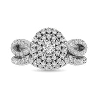 Thumbnail for 14KT White Gold 1Ct.Tw. Diamond keyani Bridal Ring
