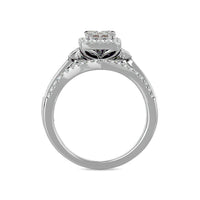Thumbnail for Diamond 3/4 ct tw Princess Head Engagement Ring  in 10K White Gold
