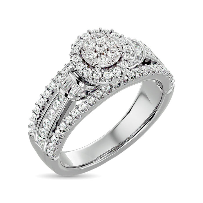 Diamond Engagement Ring 3/4 ct tw in 10K White Gold