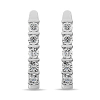 Thumbnail for Diamond Hoop Earrings 1/10 ct tw in 10K White Gold