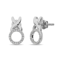 Thumbnail for Diamond Fashion Earrings 1/10 ct tw in Sterling Silver