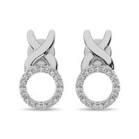 Thumbnail for Diamond Fashion Earrings 1/10 ct tw in Sterling Silver