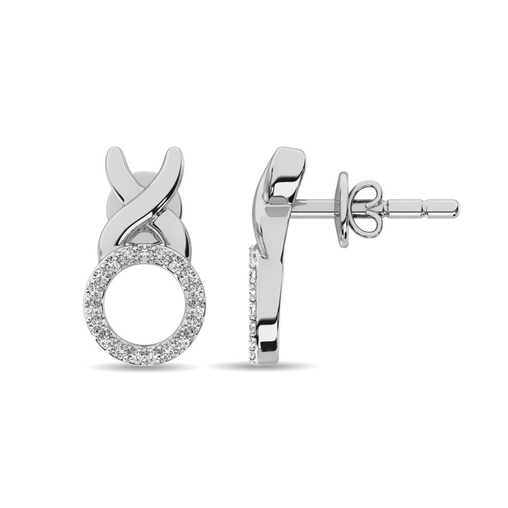Diamond Fashion Earrings 1/10 ct tw in Sterling Silver