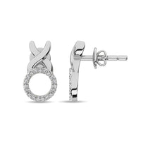 Thumbnail for Diamond Fashion Earrings 1/10 ct tw in Sterling Silver