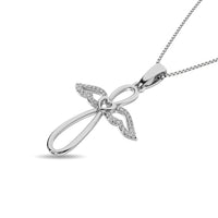 Thumbnail for Diamond Cross Pendant 1/20 ct tw in Sterling Silver
