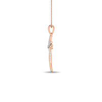 Thumbnail for Diamond Cross Pendant 1/10 ct tw in 10K Rose Gold