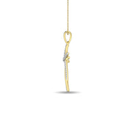 Thumbnail for Diamond Cross Pendant 1/10 ct tw in 10K Yellow Gold