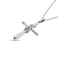 Thumbnail for Diamond Cross Pendant 1/20 ct tw in 925 Sterling Silver