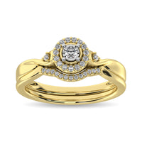 Thumbnail for Diamond Bridal Ring 1/6 ct tw in Round-cut 10K Yellow Gold