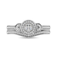 Thumbnail for Diamond Bridal Ring 1/5 ct tw in Round-cut 10K White Gold